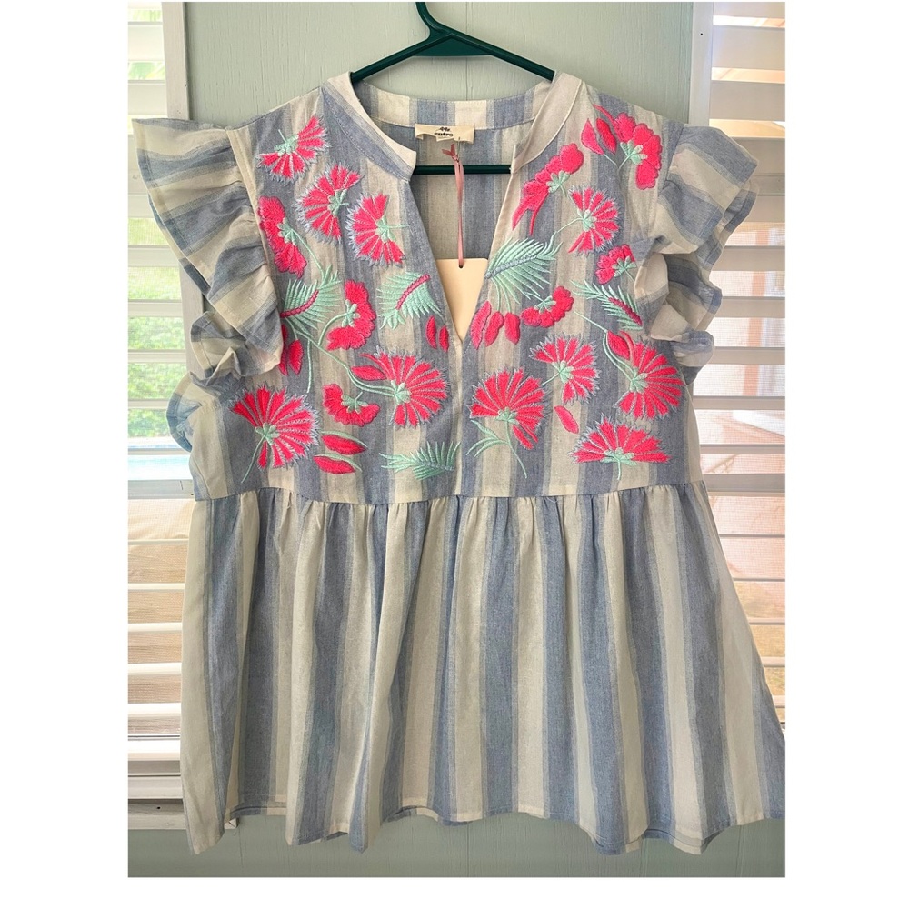 Embroidered blouse – red dress boutique